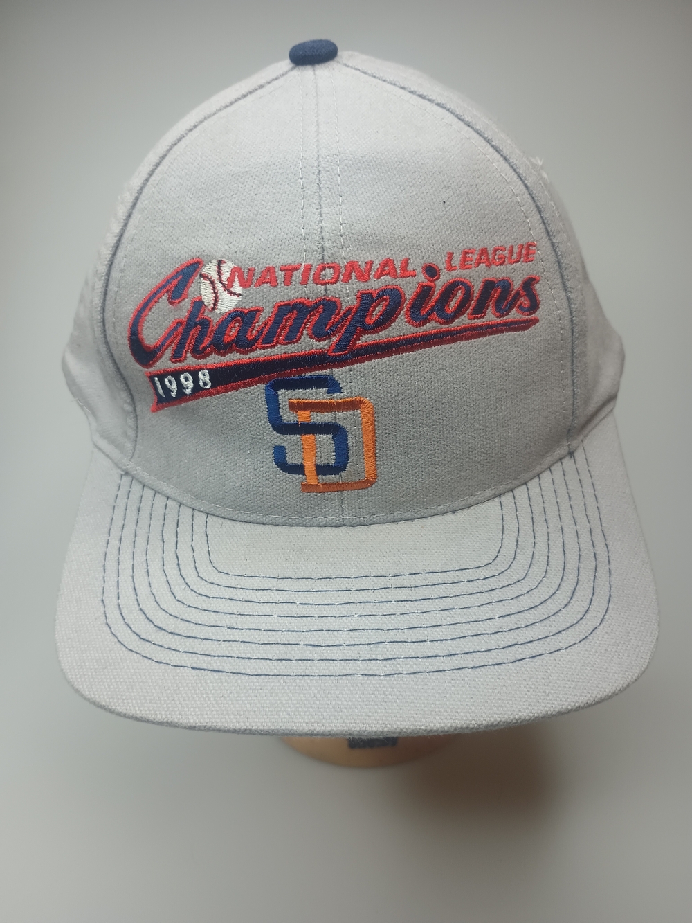 Vintage 1998 San Diego Padres National League Champions Snapback Hat Logo 7